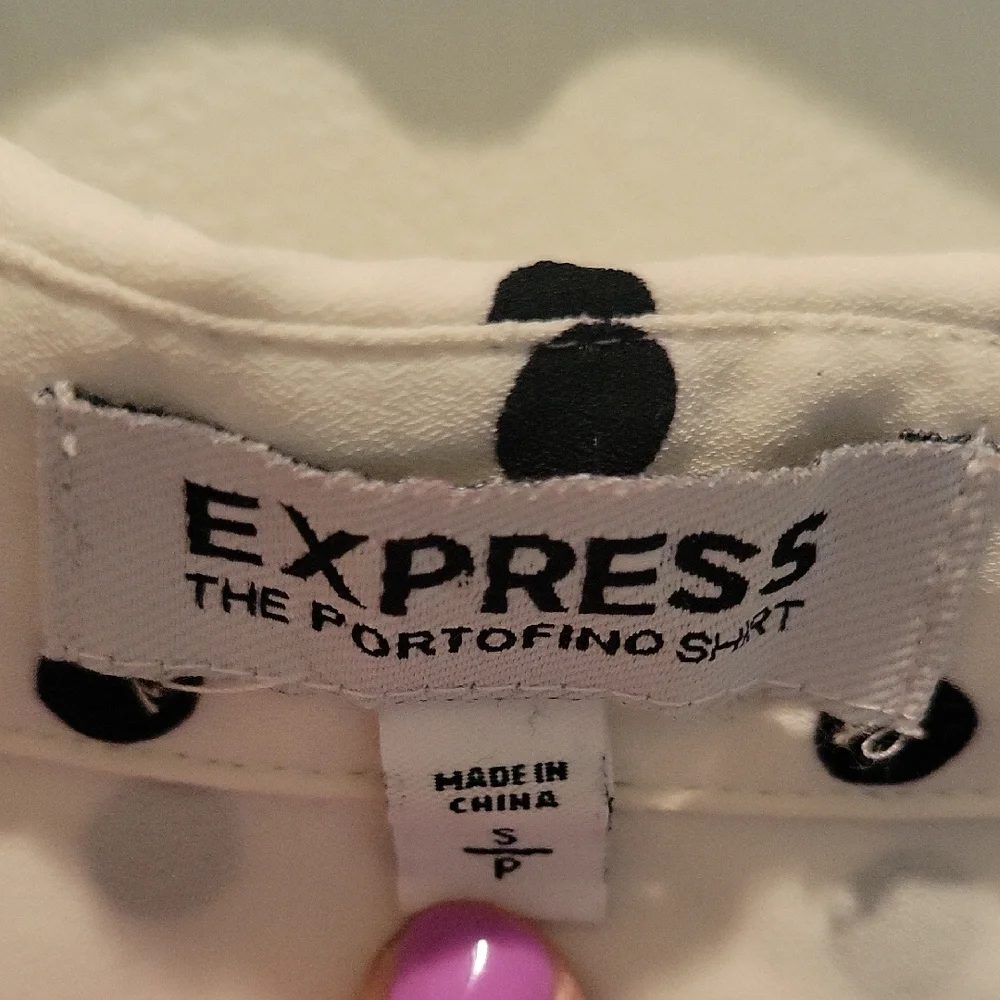 Express Portofino Shirt with Black Dots - Picture 3 of 3